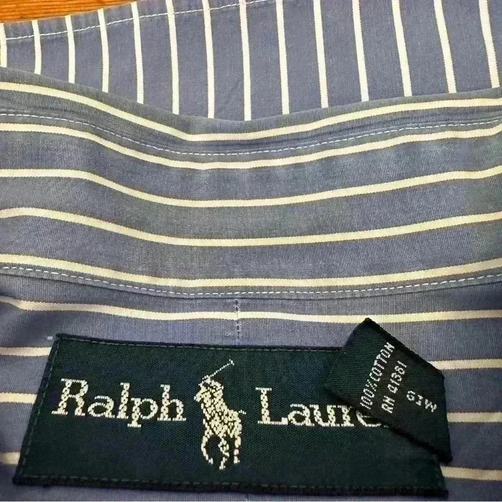 Polo Ralph Lauren button down shirt classic fit Striped 161/2 men’s L